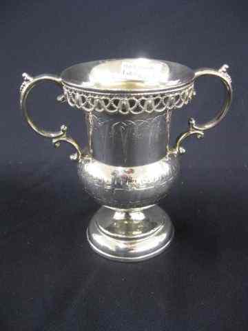 Appraisal: Victorian Silverplate Vase or Spooner handled ''