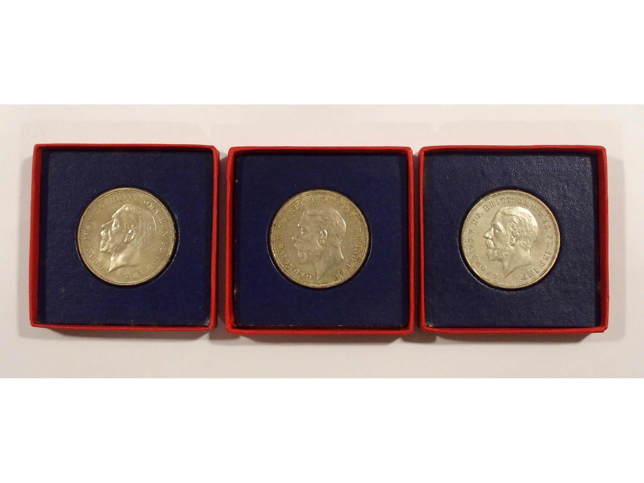 Appraisal: Three George V specimen Jubilee Crownssuperior specimen examples all in