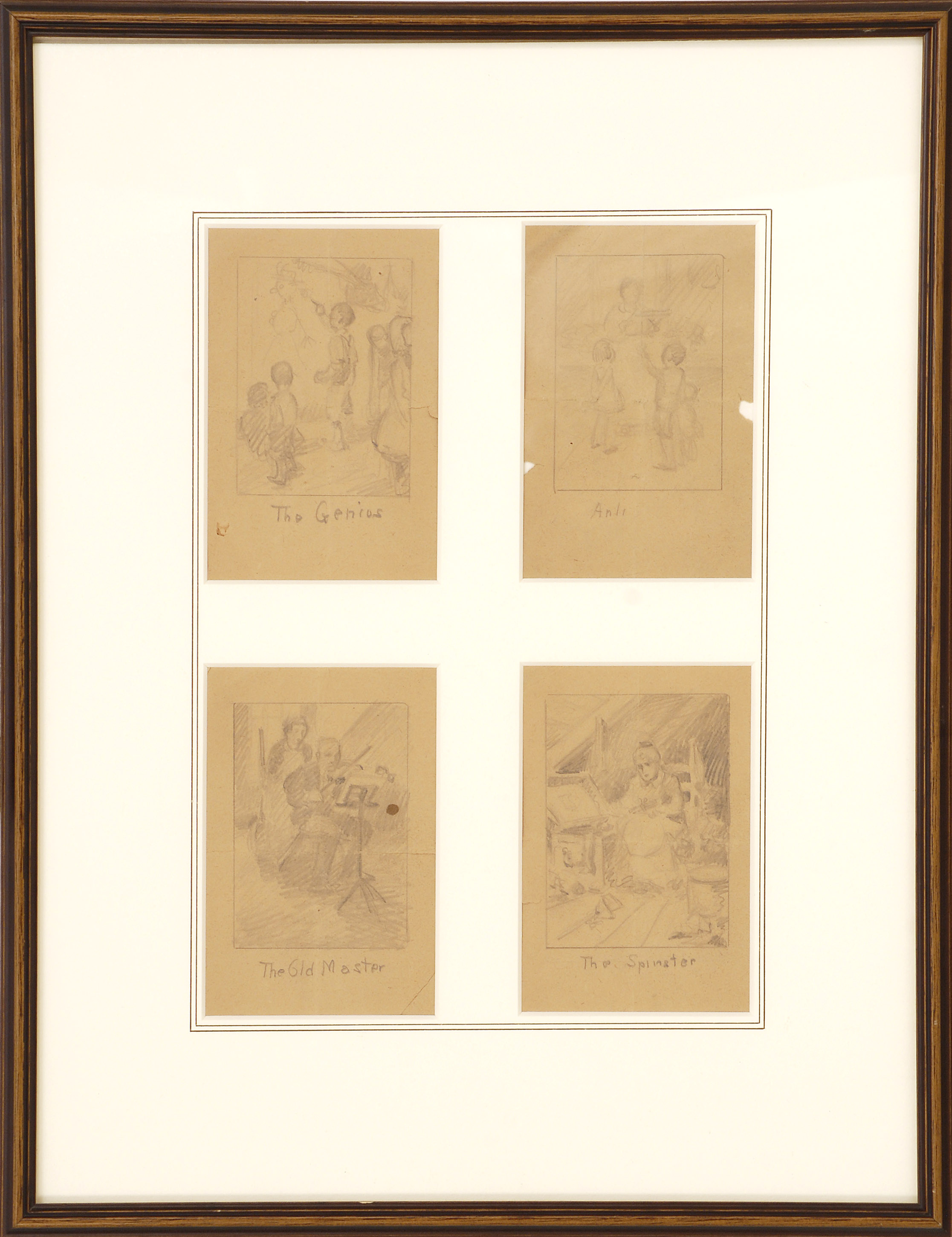 Appraisal: NORMAN ROCKWELLNew York Massachusetts - Four pencil sketches The Genius