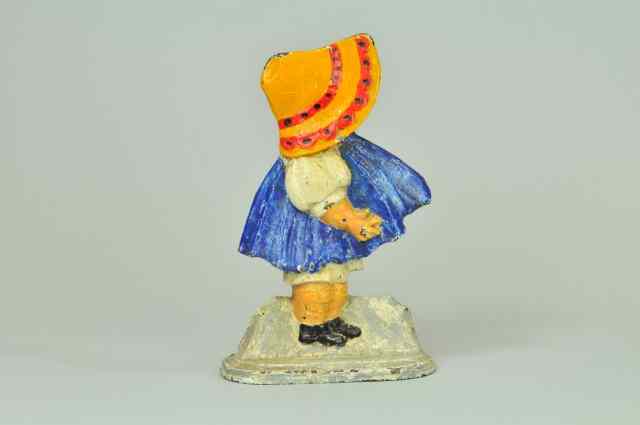 Appraisal: SUNBONNET GIRL DOORSTOP Charming cast iron depiction of little girl