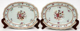 Appraisal: CHINESE EXPORT PORCELAIN PLATTERS C PAIR CHINESE EXPORT PORCELAIN PLATTERS