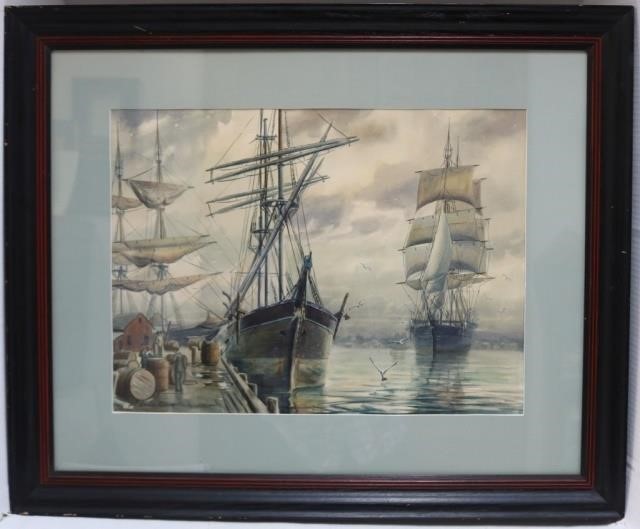 Appraisal: LOUIS SYLVIA - SOUTH DARTMOUTH ARTIST FRAMED AND GLAZED WATERCOLOR