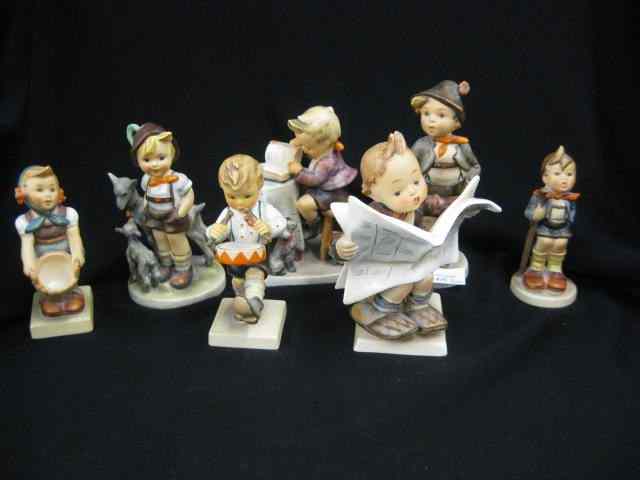 Appraisal: Hummel Figurines crown mark full bee stylized bee marks -