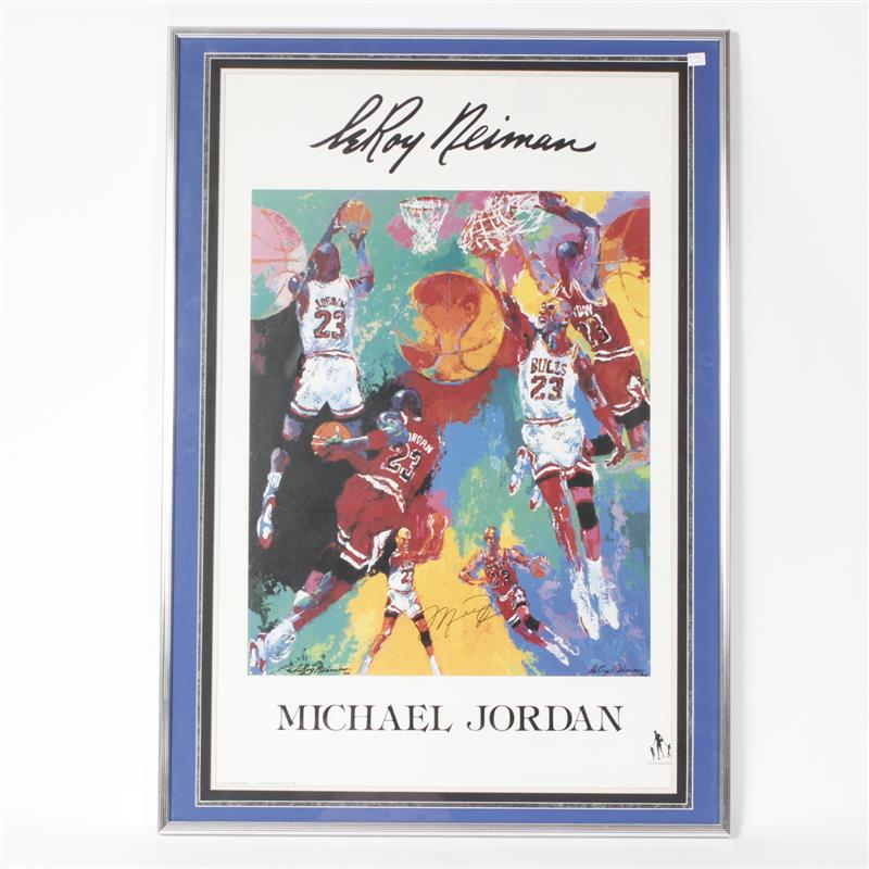 Appraisal: Leroy NeimanAmerican - Michael Jordan posterSigned Michael Jordan poster H