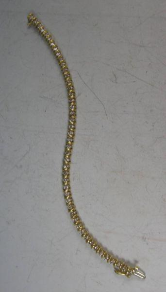 Appraisal: KT Gold Bar Line Diamond Bracelet with round brilliant diamonds