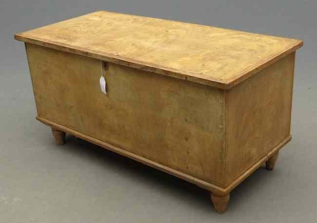 Appraisal: th c Penna ball foot painted blanket box '' W