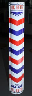 Appraisal: Porcelain wall barber pole very nice condition Marvy x '