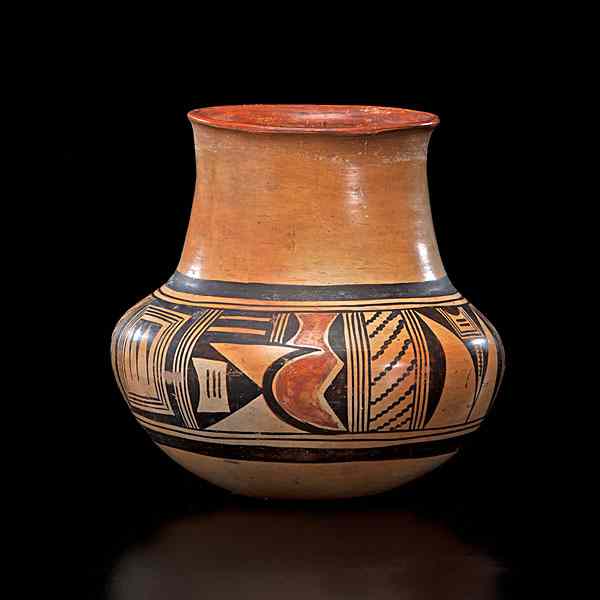 Appraisal: Hopi Vase Attributed to Annie Healing potted with round base