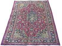 Appraisal: Antique Signed Mashad An Antique Signed Mashad carpet with one