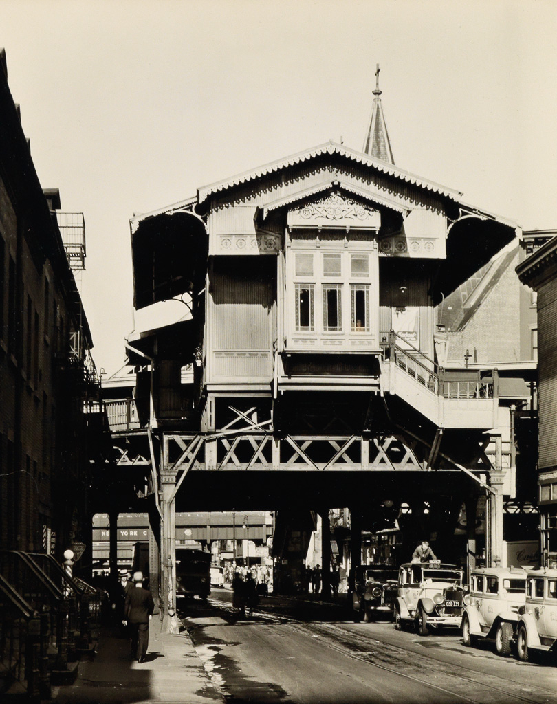 Appraisal: BERENICE ABBOTT - El Station Ninth Avenue Line Silver contact