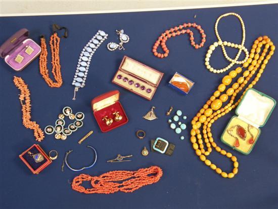 Appraisal: Two boxes of mixed fashion jewellery to include an enamel