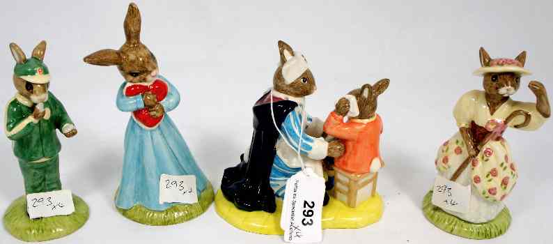 Appraisal: Royal Doulton Bunnykins Loveheart DB Little Bo Peep DB Nurse