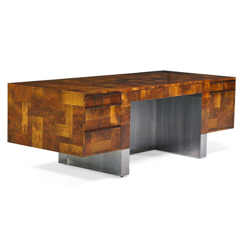 Appraisal: PAUL EVANS DIRECTIONAL Cityscape desk Condition Report Light oxidation to