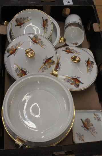 Appraisal: Two Trays of Sheriden Dinner and Tea Wares Gilt Edged