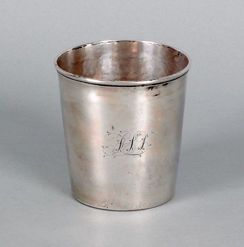 Appraisal: New York silver cup ca bearing the touch of Baldwin