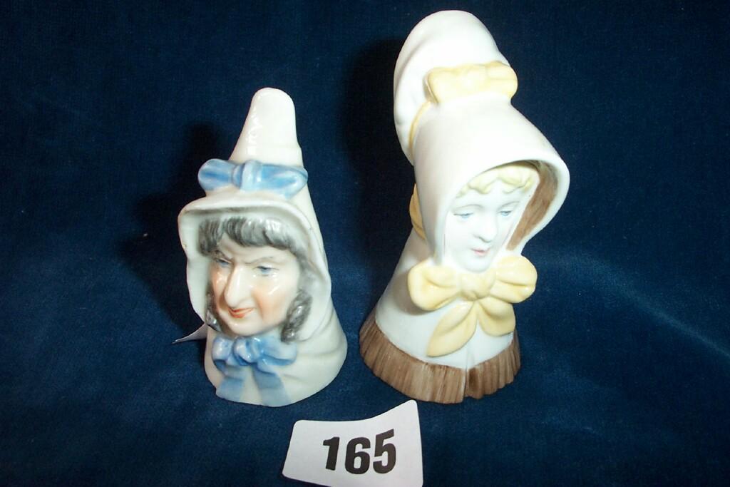 Appraisal: Two Royal Worcester candle snuffers one showing an old woman