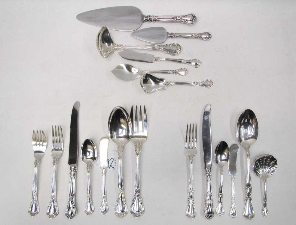 Appraisal: EIGHTY NINE PIECES OF STERLING SILVER FLATWARE Gorham Chantilly pattern