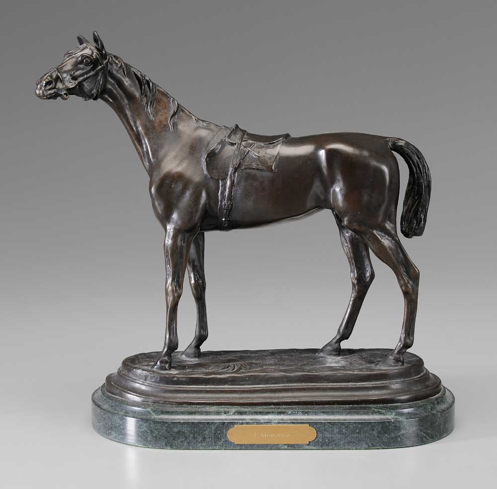 Appraisal: After Jules Moigniez French - Racehorse bears signature on base