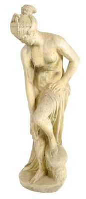 Appraisal: A modern reconstituted stone figure of Diana bathing in cm