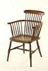 Appraisal: ARM CHAIR - th C English yew wood Windsor arm