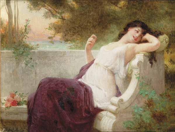 Appraisal: Guillaume Seignac French - Summer Idyll oil on prepared canvas