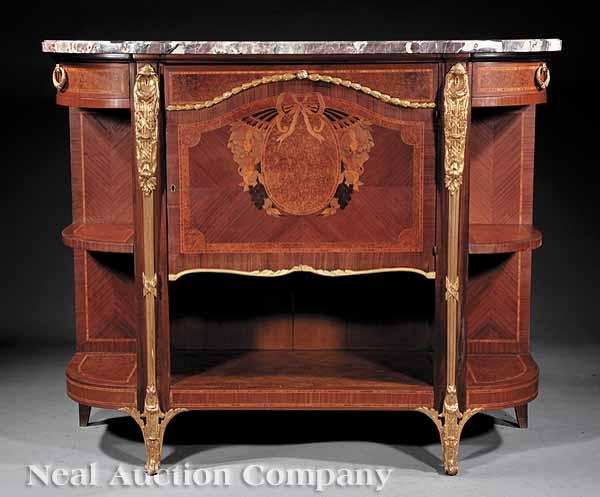 Appraisal: A French Gilt Bronze-Mounted Mahogany Burr Thuya and Bois de