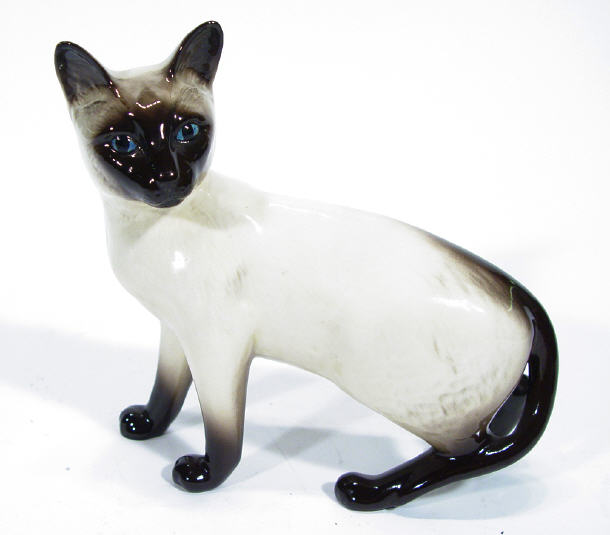 Appraisal: Hand painted Beswick Siamese cat factory marks and paper label