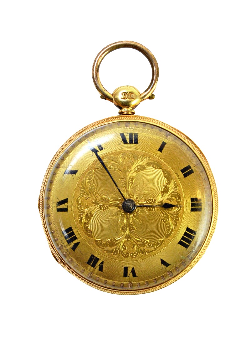 Appraisal: A ladies ct gold cased key wind openfaced fob watch