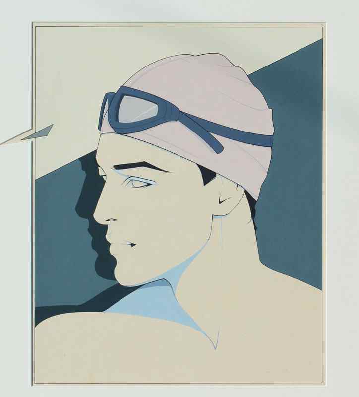 Appraisal: NAGEL Patrick American - ''Swimmer'' Profile of Male with Cap