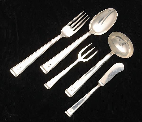 Appraisal: A German standard silver flatware setBruckmann amp Sohne Heilbronn circa