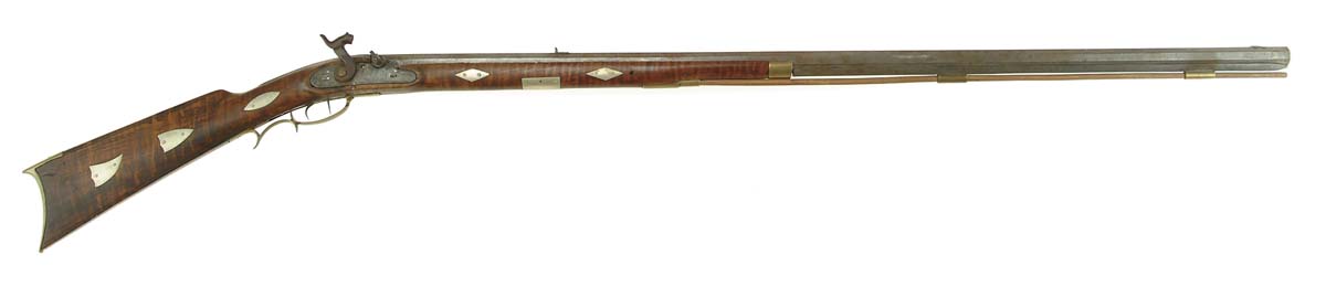 Appraisal: NICE HALF STOCK PERCUSSION KENTUCKY RIFLE Cal Long bbl rifle