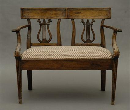 Appraisal: Italian Neoclassical Double-Chairback Settee x x in