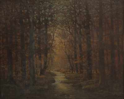 Appraisal: Albert Francis King American - Autumn Stream Oil on canvas