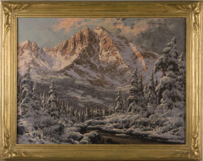 Appraisal: Continental School Alpine Landscape mid th c oil on canvas