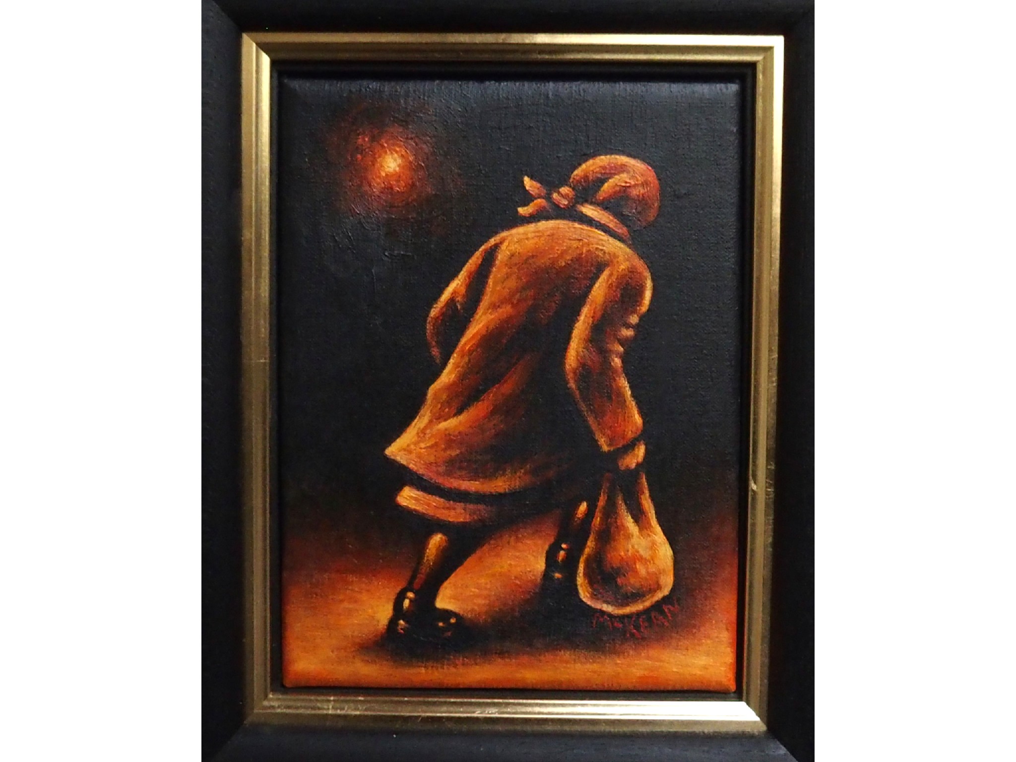 Appraisal: GRAHAM McKEAN Heading home signed oil on canvas