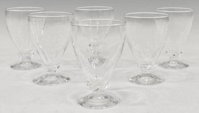 Appraisal: lot of Steuben colorless art glass goblets tapered bowl short