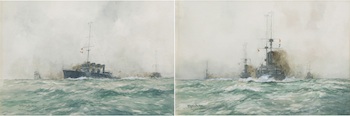 Appraisal: William Minshall Birchall British b A pair of maritime watercolors