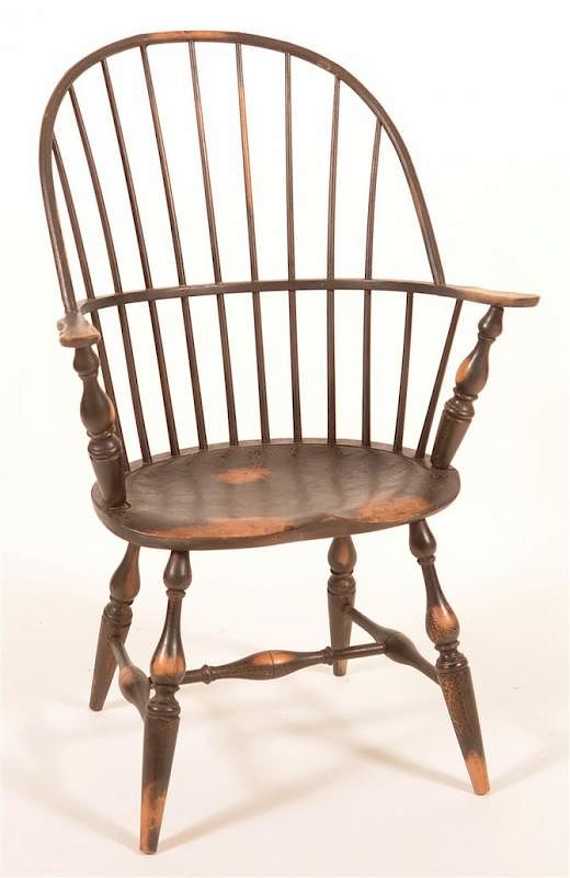 Appraisal: Meredith Miller Repro Windsor Armchair Meredith Miller Reproduction Windsor Sack-back