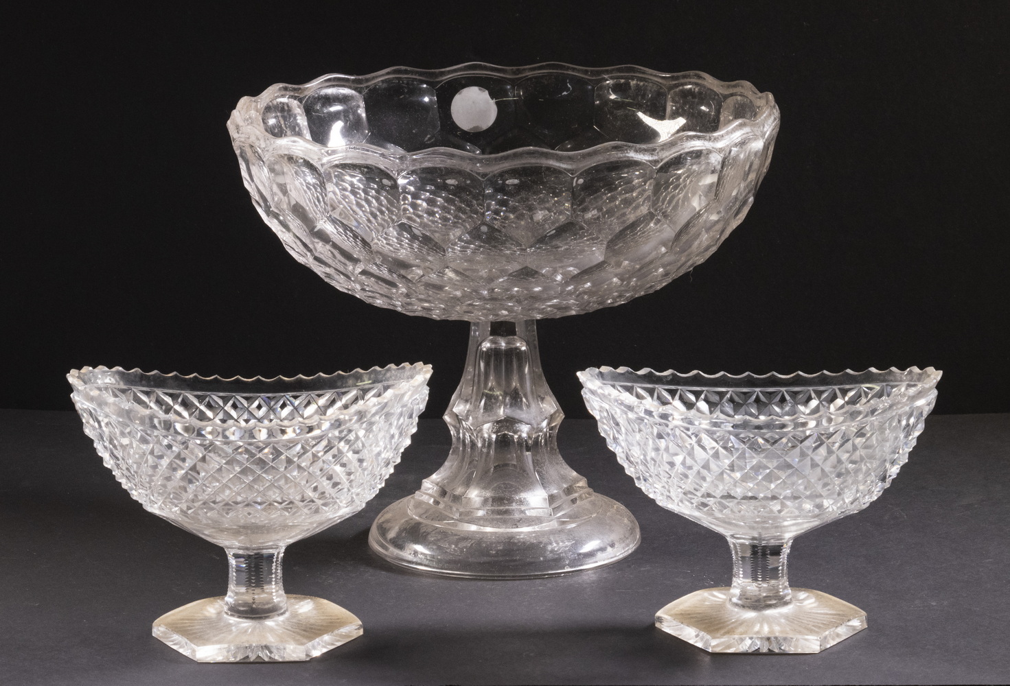 Appraisal: TH C CLEAR GLASS BOWLS Lot of Pieces incl Pr