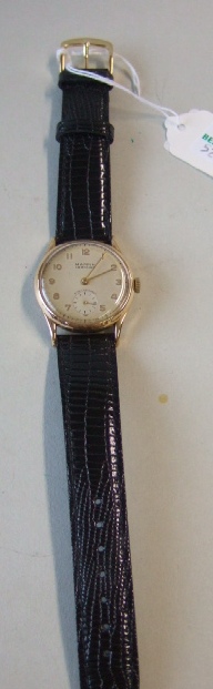 Appraisal: A gentleman's ct gold circular cased wristwatch by Mappin with