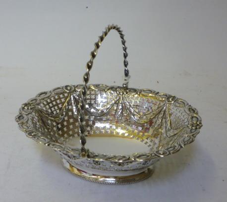 Appraisal: A LATE VICTORIAN SWEETMEAT BASKET maker Mappin Webb London of