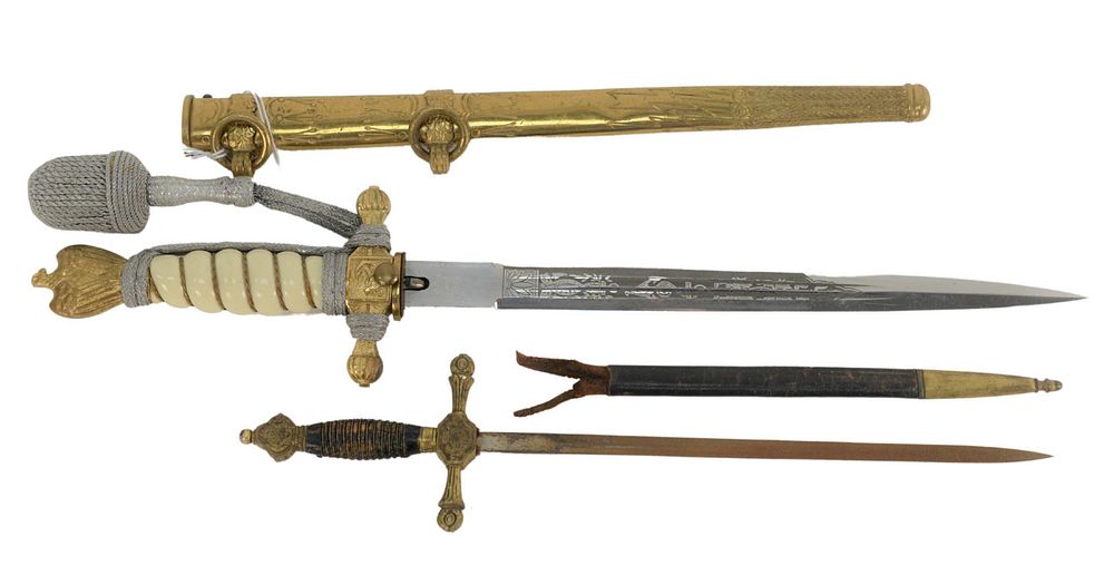 Appraisal: Three Piece Group to include Imperial Kriegsmarine dagger a nickel