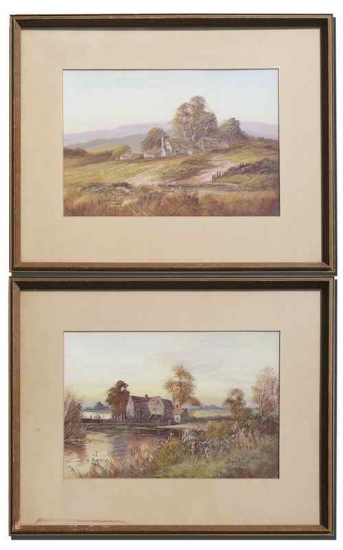 Appraisal: PIECE LOT OF GOUACHE LANDSCAPES SIGNED JAMESON To include ''A