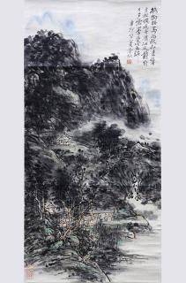 Appraisal: Chinese scroll Manner Huang Binhong Manner of Huang Binhong Chinese