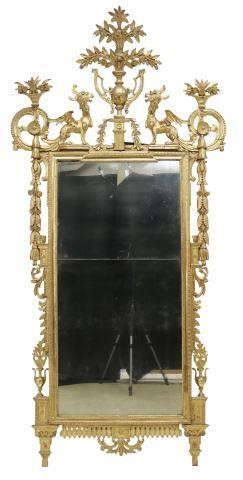 Appraisal: Exceptional Italian giltwood mirror Tuscany early th c having large