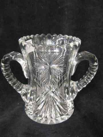 Appraisal: Cut Glass Spooner handled brilliant period '' excellent