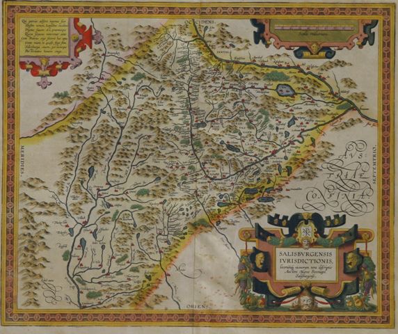 Appraisal: ORTELIUS A Salisburgensis Iurisdictionis th century hand-coloured engraved map Large