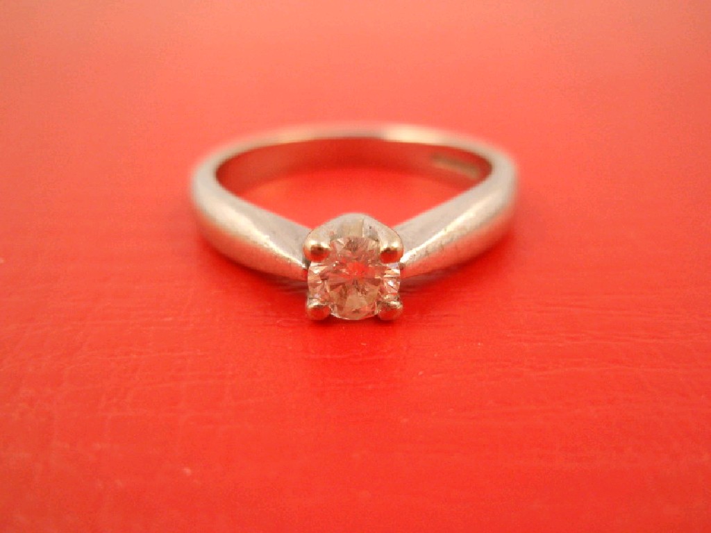 Appraisal: An ct white gold diamond solitaire ring