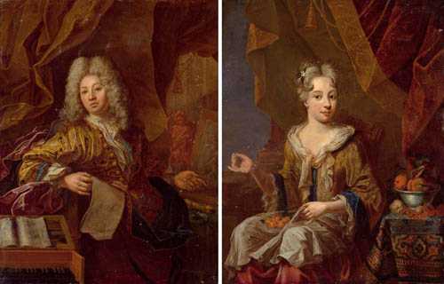 Appraisal: TOURNI RES ROBERT LEVRAC DE Caen Attributed Pair of works