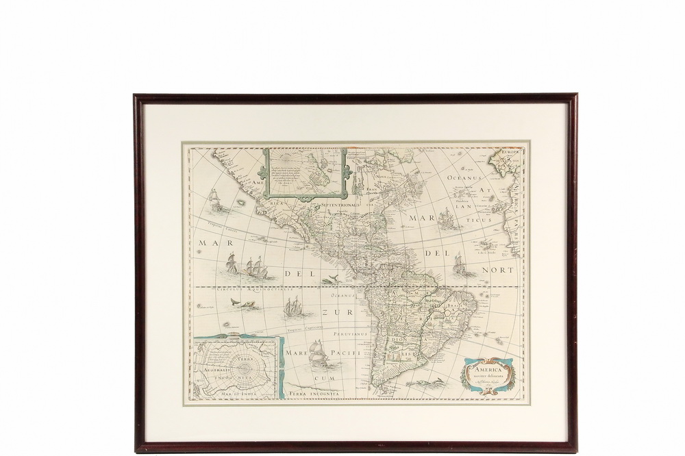 Appraisal: RARE EARLY MAP OF THE AMERICAS - Hondius Henricus -